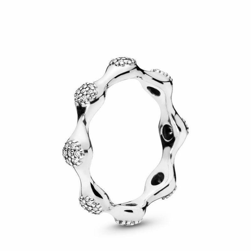 Pandora Modern Lovepods™ Stackable Ring Ireland - Sterling Silver/Cubic Zirconia - 812345ADX